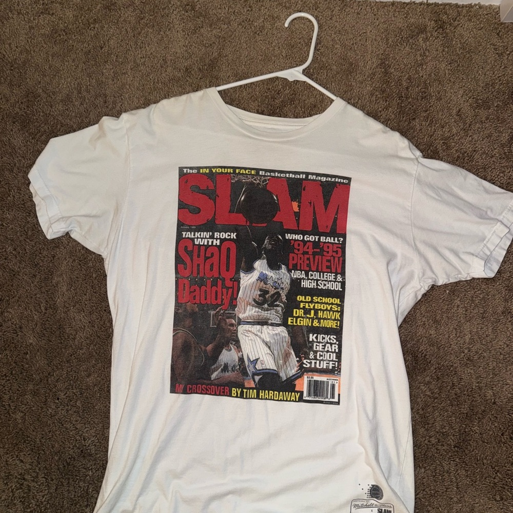slam shaq oneal White Graphic T-Shirt